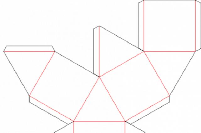 Рассмотрим, как сделать октаэдр из бумаги Макет октаэдра из бумаги